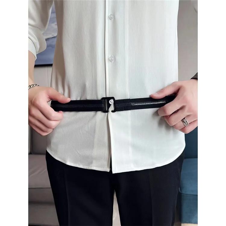 2個セット ベルト 滑り止め インナーベルト ストレッチ はみ出し防止 レディース シワ伸ばし すべり止め シャツずれ防止ベルト メンズ 着脱簡単 伸縮 身だしなみ スッキリ ズレ止め 軽量