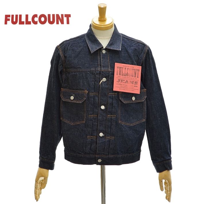 Rakuten - フルカウント 2102 2ndタイプ デニムジャケット Gジャン ジージャン 13.7ozデニム ワンウォッシュ メンズ Type2 MODEL FULLCOUNT