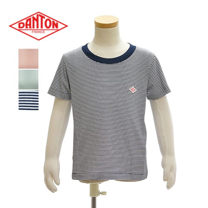 PORTER - ダントン DT-C0206CVT キッズ クルーネック Tシャツ コットンポリエステル 半袖 丸首 子供服 DANTON