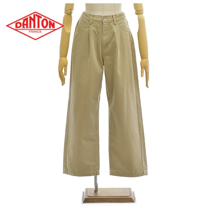 Rakuten - ダントン コットン カツラギ タックパンツ DT-E0270OGN レディース DANTON