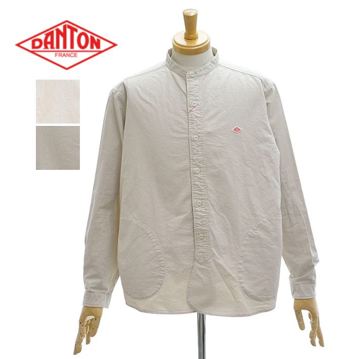Rakuten - ダントン DT-B0280SOX オックスフォード バンドカラーシャツ 長袖 シャツ メンズ DANTON [メール便可]