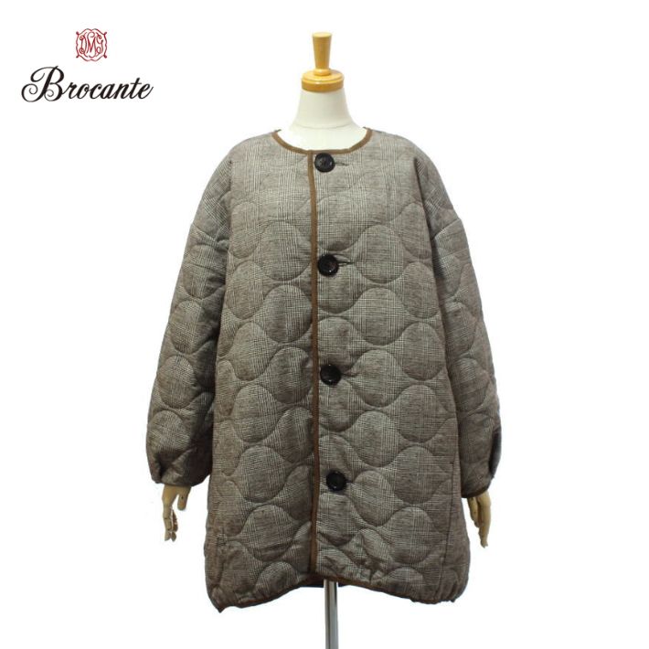 Rakuten - ブロカント 38-0291X コクーンシルエット グレンチェック キルティング コート Brocante