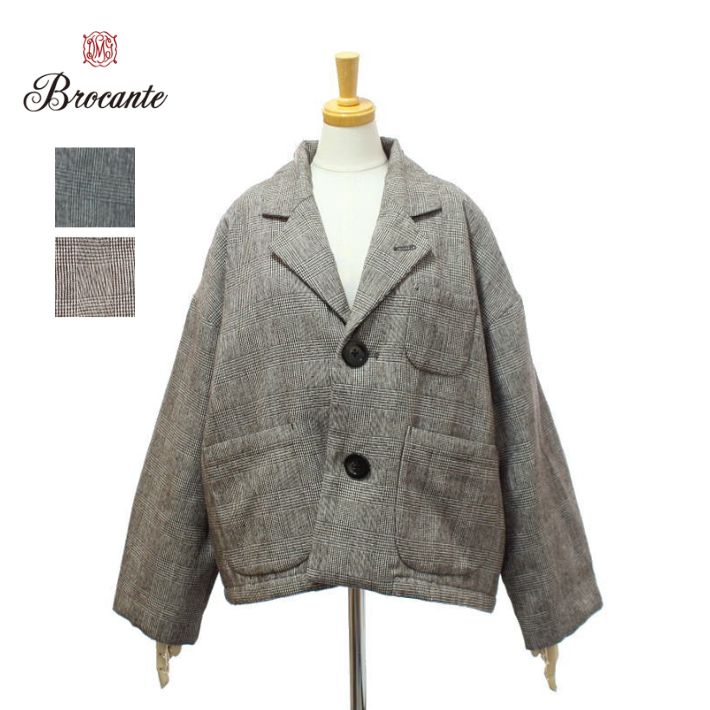 Rakuten - ブロカント 38-0293X グレンチェック ポッシュロンドジャケット Brocante
