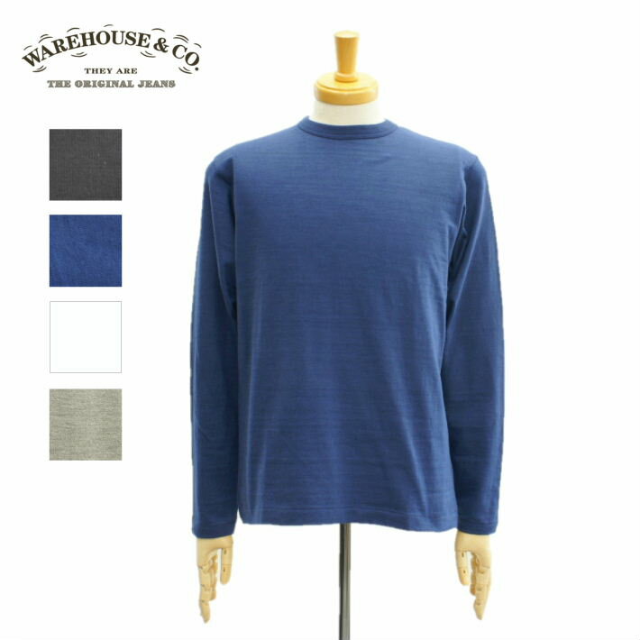 ウエアハウス Lot.5906 長袖 Tシャツ ロンT クルーネック セットインスリーブ スラブ生地 ノンウォッシュ メンズ WAREHOUSE