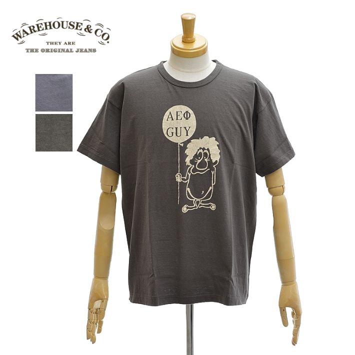 ウエアハウス Lot.4064 「AEΦ」2ND-HAND セコハン Tシャツ クルーネック 半袖 メンズ WAREHOUSE