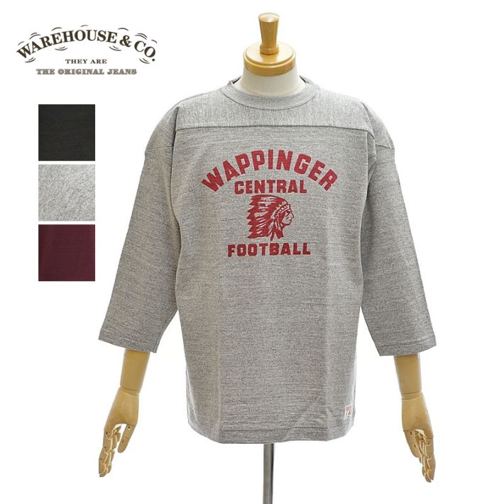ウエアハウス Lot 4063「WAPPINGER」7分袖フットボールTシャツ メンズ WAREHOUSE 