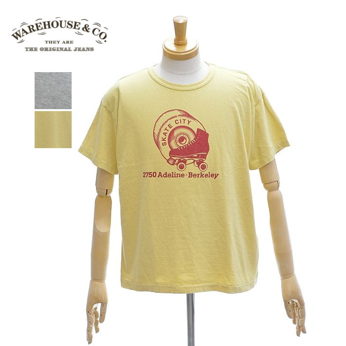 Rakuten - ウエアハウス Lot.4064「SKATE CITY」2ND-HAND セコハン Tシャツ クルーネック 半袖 メンズ WAREHOUSE