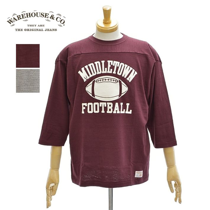 ウエアハウス Lot 4063「MIDDLETOWN」7分袖フットボールTシャツ メンズ WAREHOUSE 