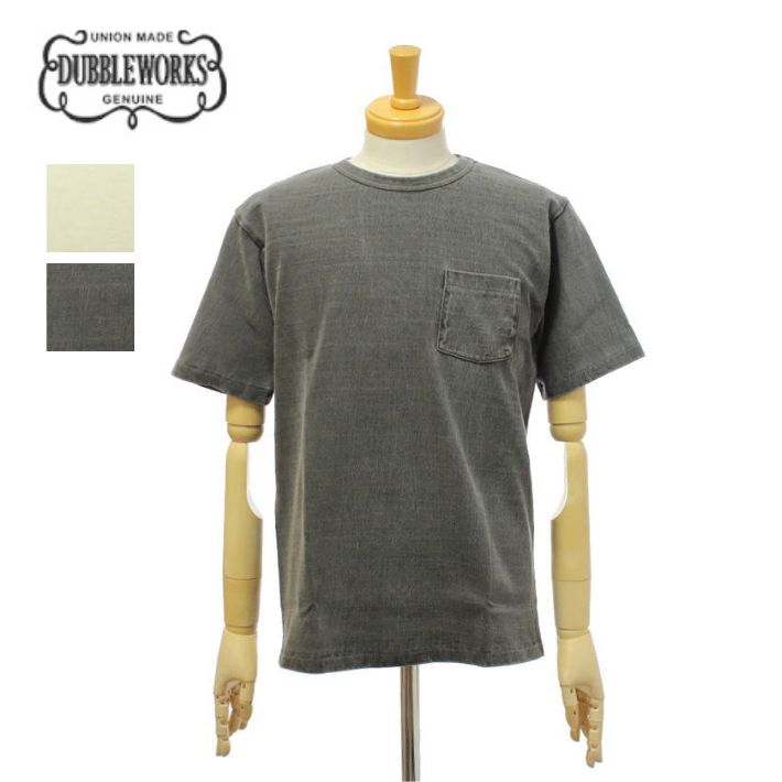 Rakuten - ダブルワークス 37002PD ピグメントダイ 9.5oz ヘビーウェイト 半袖 ポケットTシャツ 無地 クルーネック メンズ DUBBLE WORKS