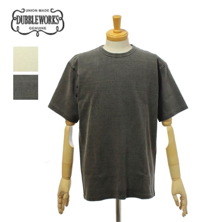 Rakuten - ダブルワークス 37001PD ピグメントダイ 9.5oz ヘビーウェイト 半袖 Tシャツ 無地 クルーネック メンズ DUBBLE WORKS