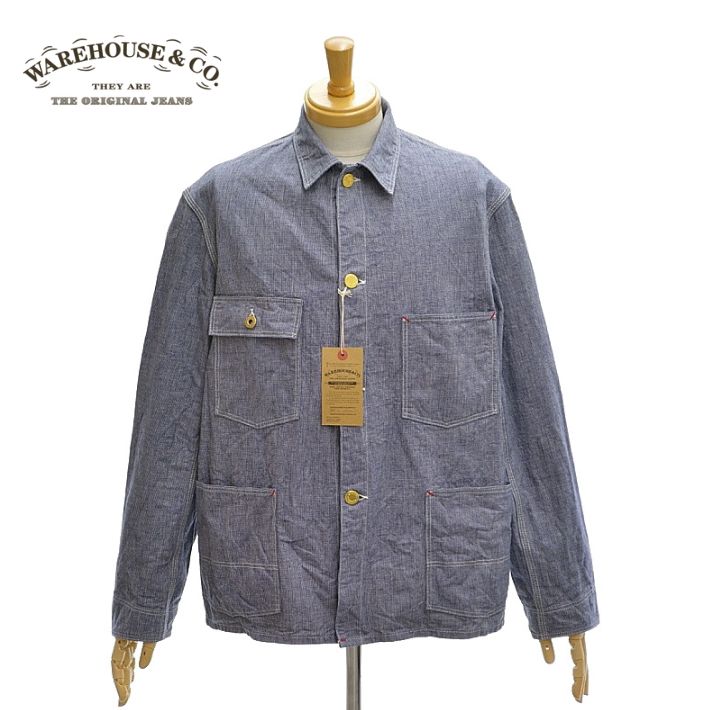 ウエアハウス Lot.2195 INDIGO PINCHECK CHANGE BUTTON COVE