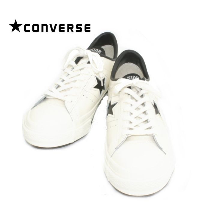 コンバース レザー ワンスター J 32346510 ホワイト×ブラック メンズ 日本製 CONVERSE ONE STAR WHITE×BLACK