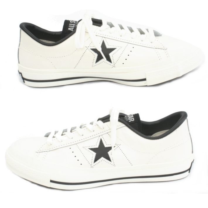 コンバース レザー ワンスター J 32346510 ホワイト×ブラック メンズ 日本製 CONVERSE ONE STAR WHITE×BLACK