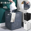 ランドリーバスケット 折りたたみ 洗濯カゴ 洗濯かご 洗濯籠 48L ランドリーワゴン ランドリーかご 洗濯ボックス 収納ボックス 大容量 収納バッグ メッシュ ランドリーバスケット 持ち運び便利 おもちゃ収納 防水 持ち手 無地 おしゃれ 北欧 衣類収納