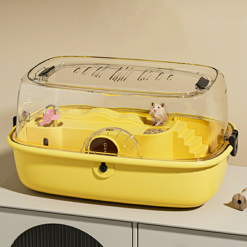 ハムスターケージ ハムスターハウス 【折りたたみ式 組み立て簡単】 回し車付き 鍵付き 通気性良好 掃除しやすい 北欧デザイン クリスマスツリー付き 小型ペット用