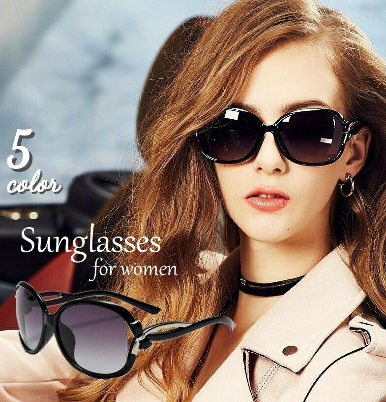 送料無料 サングラス 偏光レンズ レディース オーバル 日除け 運転 ドライブ リボンモチーフ おしゃれ ..