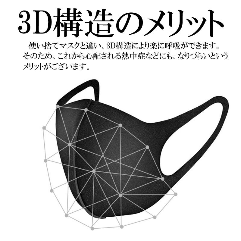 ウレタンマスク 3枚セット 洗えるマスク 夏用 ポリウレタン 国内発送 耳が痛くならない