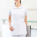 パウダータッチ クローバーリーフジャケットナース服 白衣 ナースウェア 医療用 ナース 看護師 介護士 クリニック 歯科医 アンファミエ