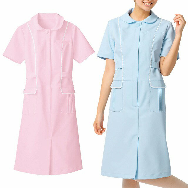 全品ポイント5倍 11/25 0:00-23:59■ストレッチツイル レース&ピンタックワンピースナース服 ナースウェア レディース 女性 白衣 ワンピース 医...
