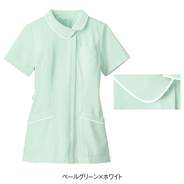 [ナガイレーベン×アンファミエ] アシンメトリー衿ジャケットナース服 ナースウェア レディース 女性 白衣 医療用 クリニック 歯科医 介護士 ユニフォーム アンファミエ 3