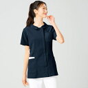 テフロン加工 軽量ストレッチ衿付き配色ジャケットナース服 ナースウェア レディース 女性 白衣 医療用 クリニック 歯科医 介護士 ユニフォーム アンファミエ