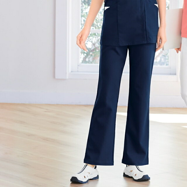 ストレッチギャバ制電美脚シルエットパンツパンツ ズボン ナース 医療 看護 介護 白衣 ナースウェア 介護士 歯科衛生士 クリニック アンファミエ