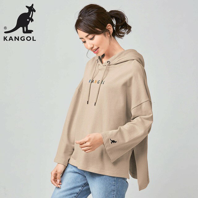 KANGOL 裏毛ワイドスリーブ刺繍プルパーカー医療用 ナース 看護師 介護士 アンファミエ