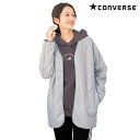 コンバース パーカー レディース [コンバース/CONVERSE]T／Rフリースノーカラージャケットナース服 白衣 ナースウェア 医療用 ナース 看護師 介護士 クリニック 歯科医 アンファミエ