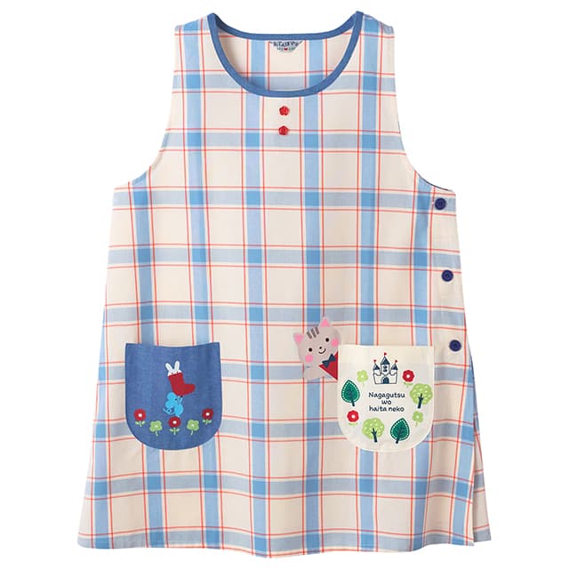 長靴をはいたねこエプロン保育士 エプロン キャラクター かわいい 可愛い おしゃれ ナースエプロン 医療用 クリニック 歯科衛生士 看護師 介護士 保育士 アン...