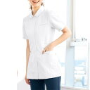 【76%OFF】ギャバ シングルサテンジャケットナース服 白衣 ナースウェア 医療用 ナース 看護師 介護士 クリニック 歯科医 アンファミエ