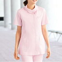 全品ポイント5倍 6/25 0:00-23:59■ソフトピケ綿混トリコットNEW花衿ジャケットナース服 白衣 ナースウェア 医療用 ナース 看護師 介護士 クリニック 歯科医 アンファミエ