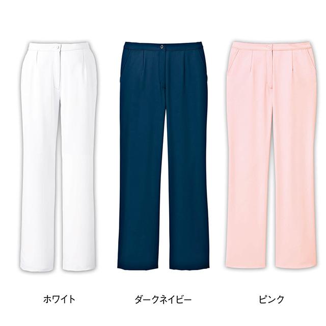 バックラチネゆったりスリムストレートパンツ[医療 ナース 看護 介護 白衣 ウエア 女性] 【アンファミエ infirmiere】 9162043 219741