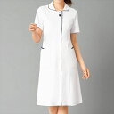 シルキーハイストレッチ 配色パイピング美ラインワンピースナース服 ナースウェア レディース 女性 白衣 ワンピース 医療用 クリニック 歯科医 介護士 ユニフォ...