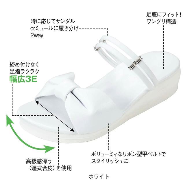 スパイクストッパーリボンサンダルナースサンダル 疲れにくい 黒 白 厚底 疲れない...