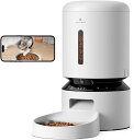 【訳あり】PETLIBRO 自動給餌器 猫 カメラ付き 自動餌やり器 1080P 暗視機能 スマホ遠隔操作 双方向会話 2.4G 5G WiFi対応 フード残量不足検知 詰まり防止センサー 動体検知 音声検知 ペット見守り 5L大容量 ホワイト