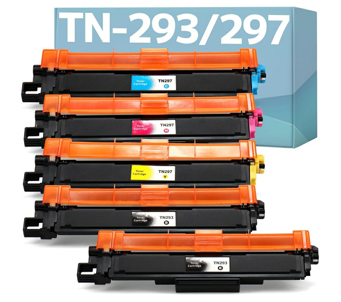 【訳あり】ブラザー(brother)用 TN-293 TN-297 4色セット＋ブラック1本(ブラック 2本 シアン マゼンタ イエロー 各1本) 互換トナーカートリッジ 大容量 ＜残量表示対応＞