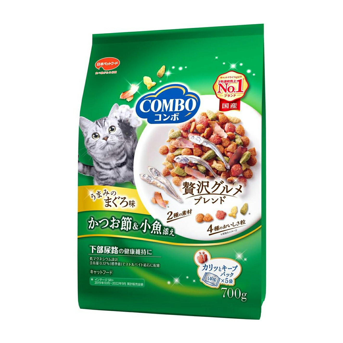 コンボ キャットフード 【たっぷり具材】 【国産】 【小分包装】 まぐろ味・かつお節・小魚添え 猫  ...