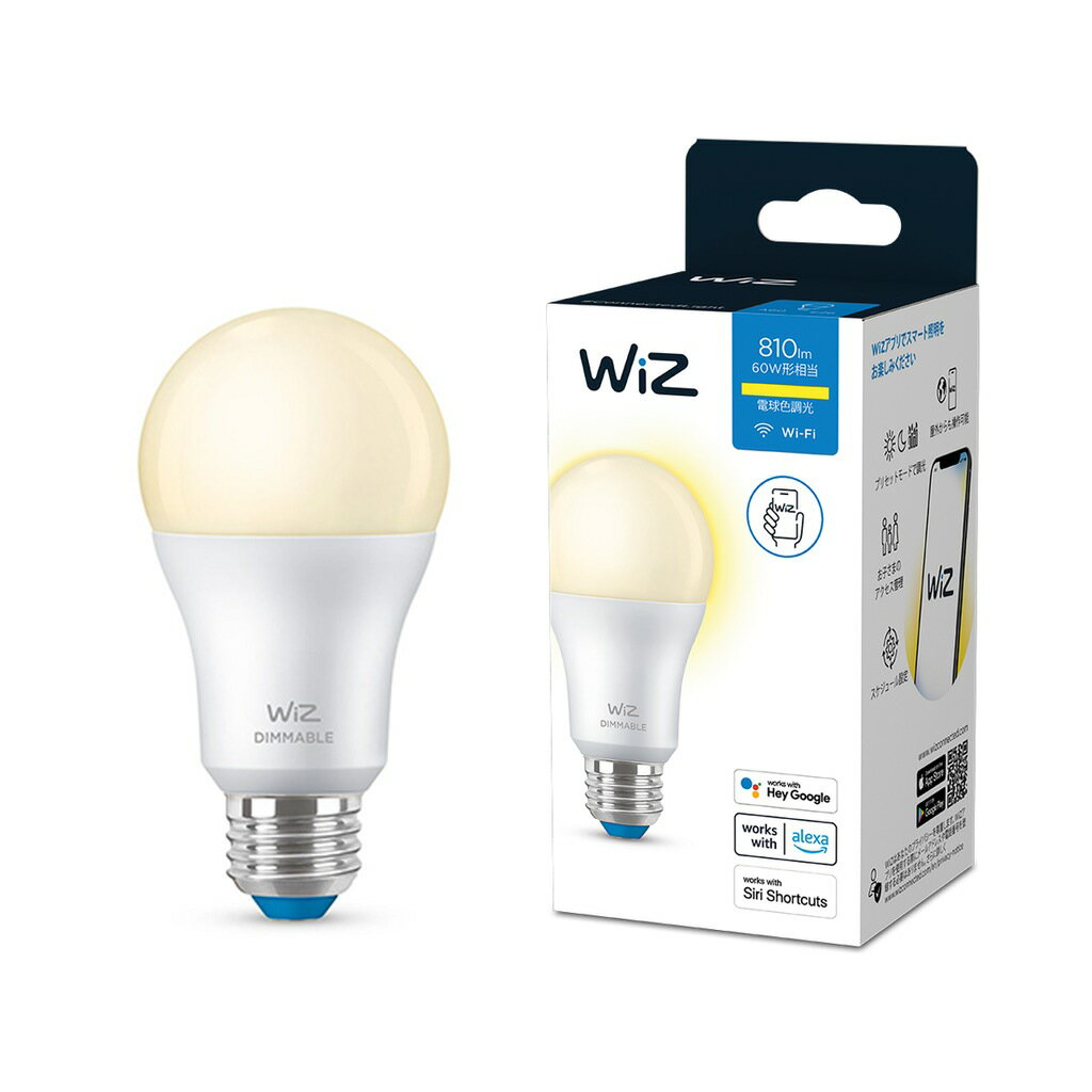 フィリップス LED電球 一般電球形 810lm(温白色)Wiz
