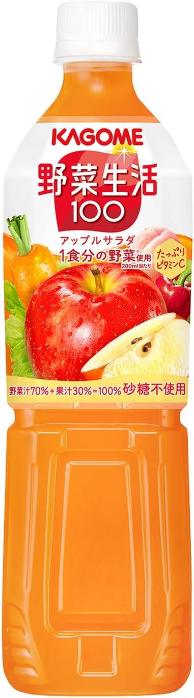 【わけあり】カゴメ 野菜生活100 アップルサラダ 720mlペットボトル×15本( 砂糖不使用 ビタミンC)のサムネイル