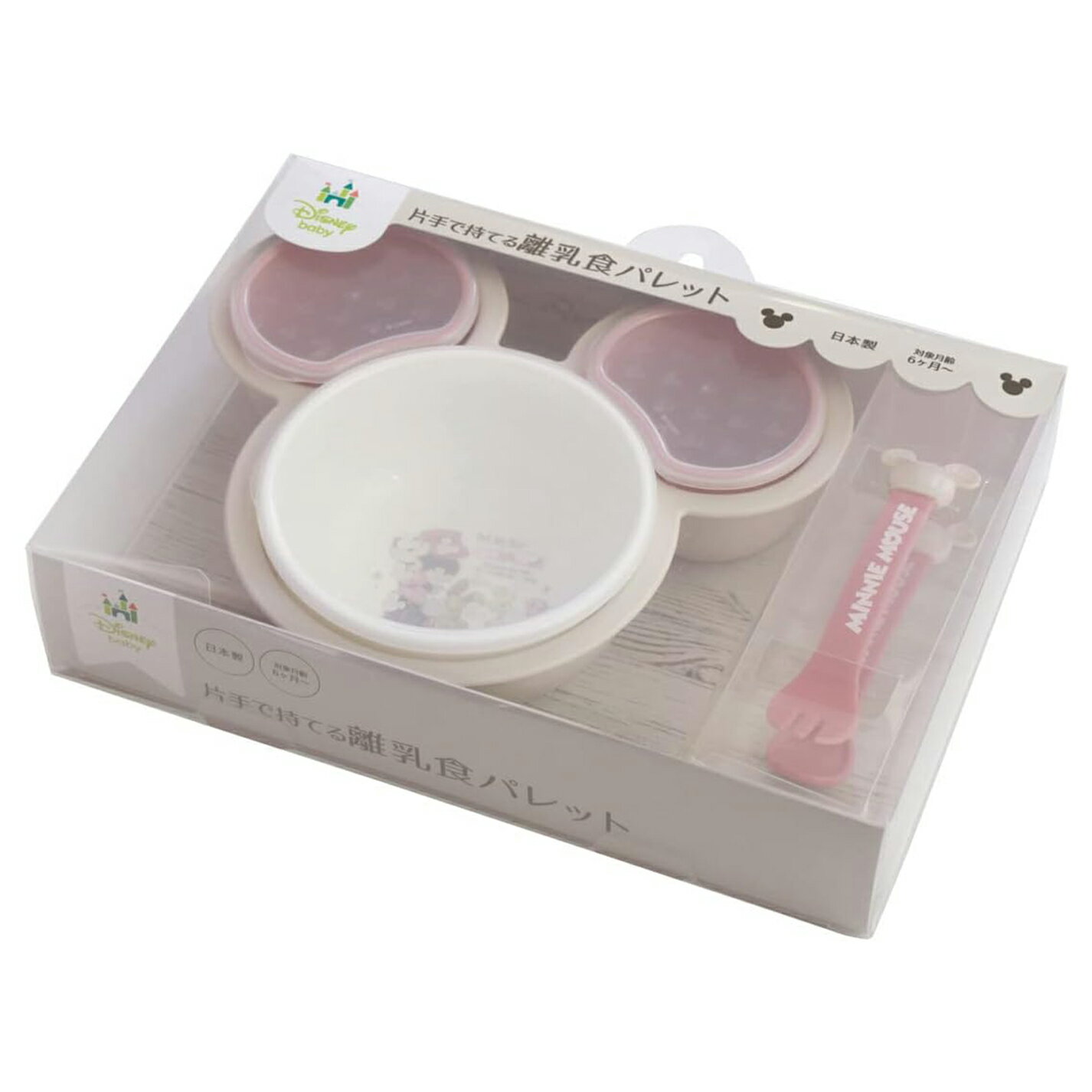 Rakuten - 錦化成 ベビー食器 ミニーマウス 片手で持てる離乳食パレット (P×BE)NR