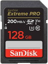 【 サンディスク 正規品 】 SDカード 128GB SDXC Class10 UHS-I V30 読取最大200MB/s SanDisk Extreme PRO SDSDXXD-128G-GHJIN
