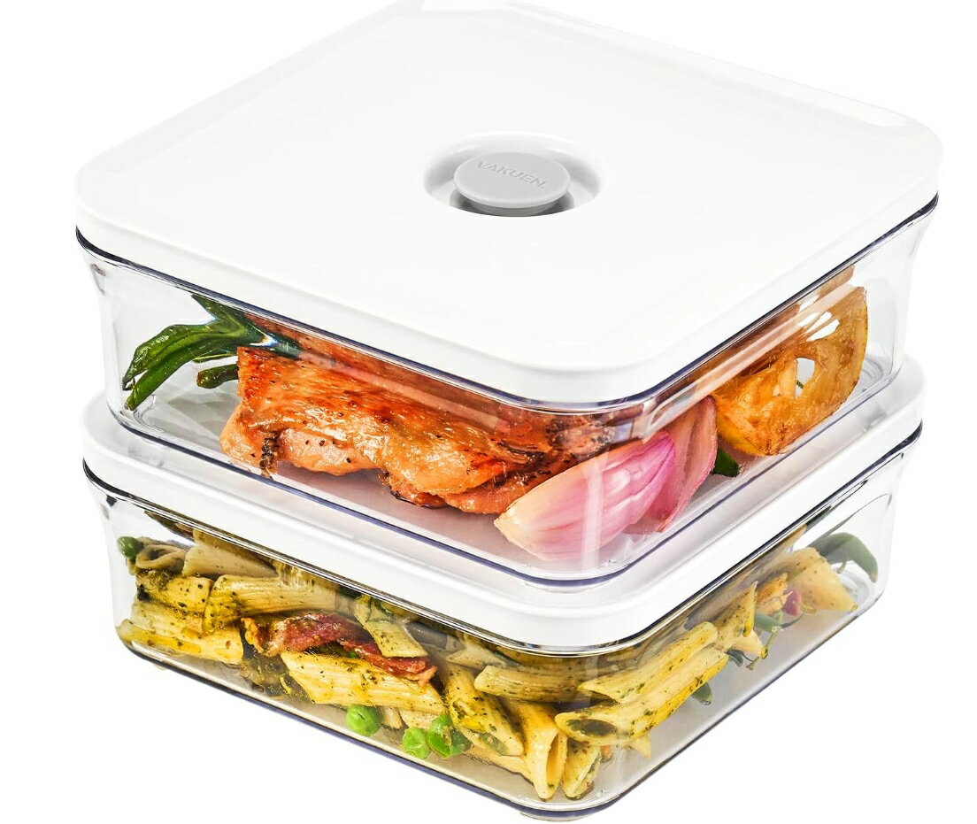 VAKUEN プレミアム真空保存容器 ミニセット バルブで便利開閉 BPAフリー 100%漏れ防止 非真空保存の容..