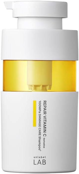 アンレーベル unlabel ラボ V リペア シャンプー 400mL ヘアケア ビタミンC誘導体 美容液 シャンプー 集中ケア ツヤ髪 ダメージ補修 保湿 キューティクル保護 日本製 ハイドロコラーゲン配合 ストレート ハリコシ ツヤ髪 うねり くせ サラ髪 浸透 集中 密着 補修
