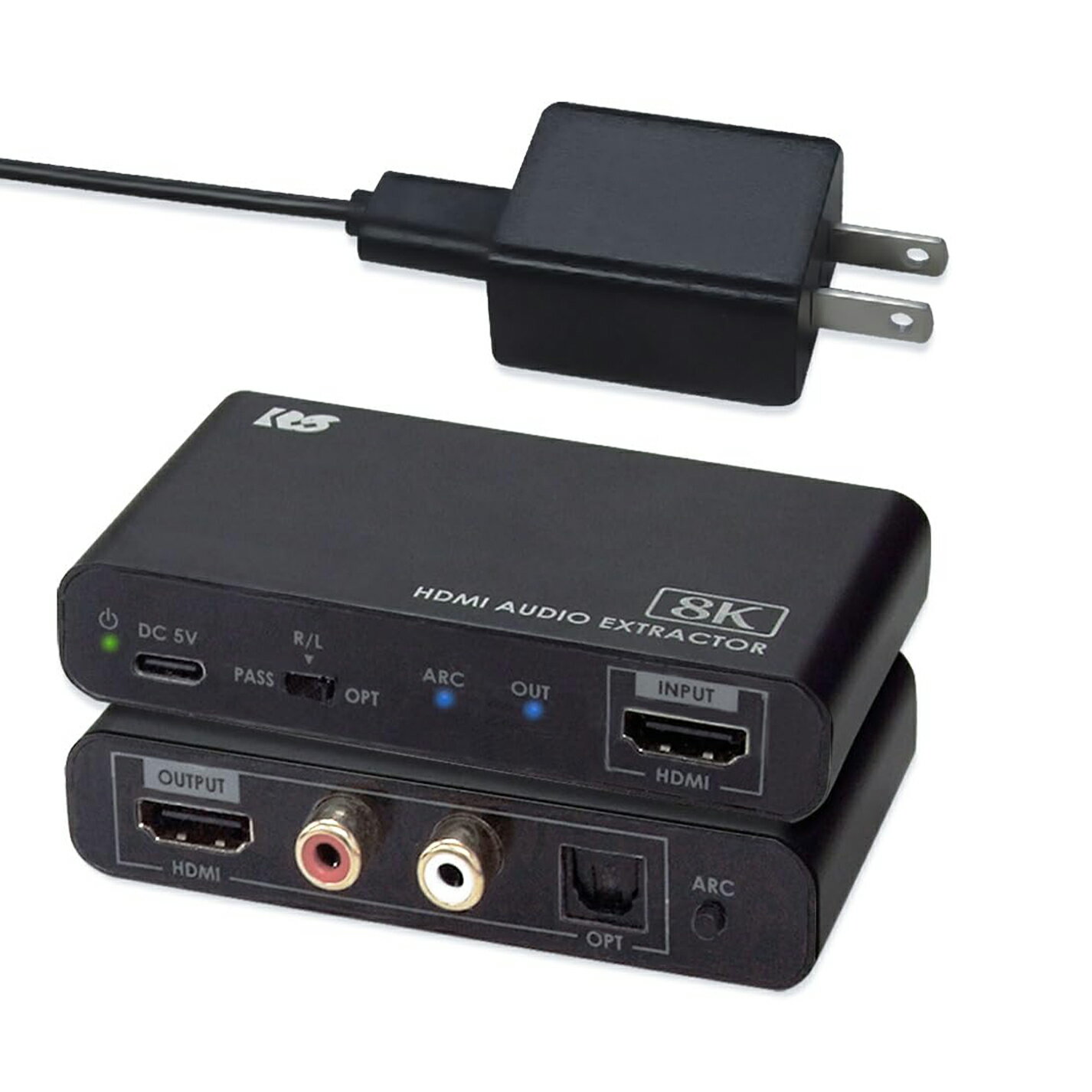 Rakuten - 【訳あり】RATOC Systems（ラトックシステム）8K 60Hz 4K 120Hz 144Hz ARC 対応 HDMI 音声分離器 RS-HD2HDA-8K HDMI2.1 光デジタル 音声分離 PS5