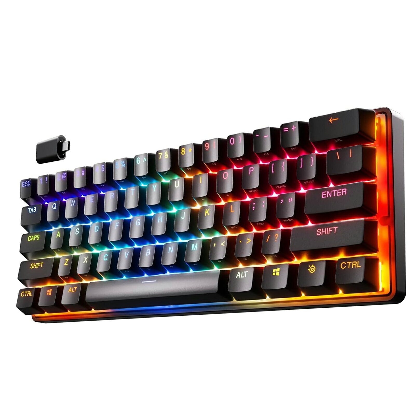 Steelseries ラピッドトリガー 搭載 ゲーミングキーボード ミニサイズ Apex Pro Mini Wireless 無線 日本語配列 64829 ブラック