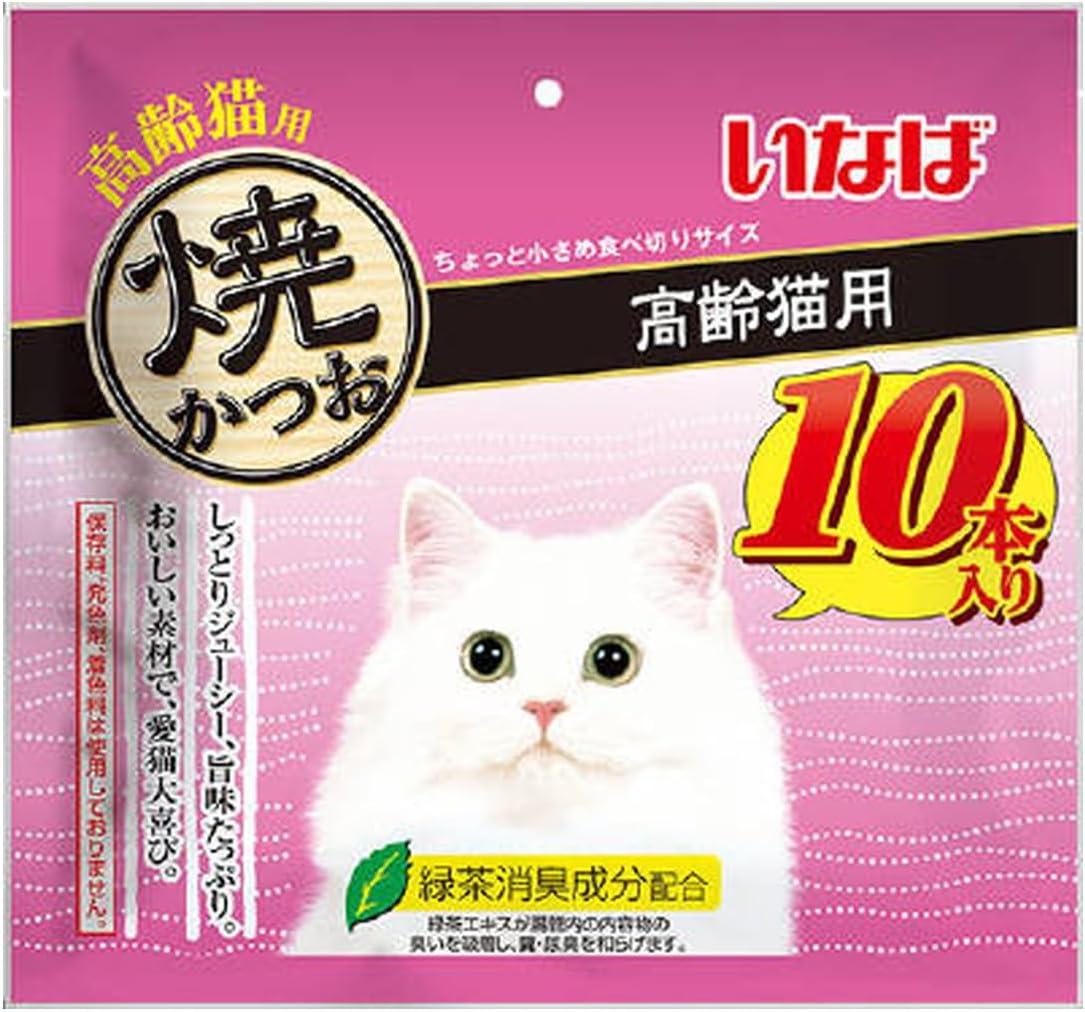 【訳あり】いなば 焼かつお 高齢猫用. 10本 猫用おやつ