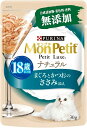 【訳あり】モンプチ キャットフード プチリュクスパウチ ナチュラル 18歳以上用 まぐろとかつおのささみ添え 30gx12