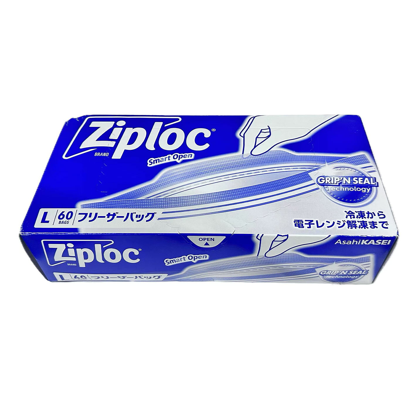 【訳あり】ジップロック フリーザーバッグ L 60枚入
