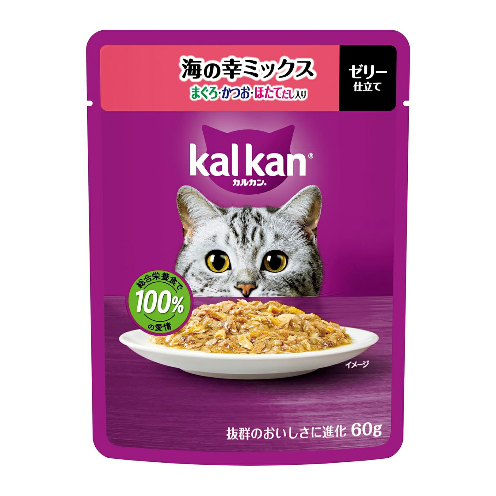 【瑕疵品】伟嘉 猫粮软包 1岁以上 海鲜什锦 金枪鱼、鲣鱼、扇贝高汤风味 成猫专用 60g ×12袋
