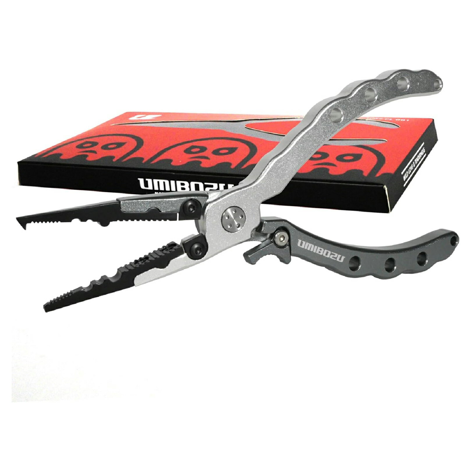 Umibozu(ウミボウズ) フィッシングプライヤー シルバー 安全ロープ付き